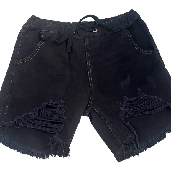 One Teaspoon Shabby Black Drawstring Shorts NWT - Picture 3 of 10